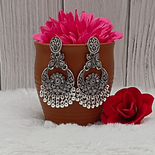 Bhavi Jewels Oxidised Plated Dangler Earrings