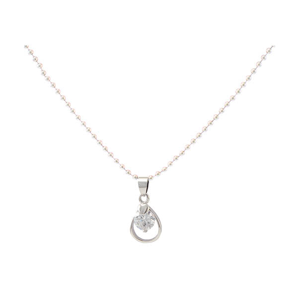 The99jewel  Austrian Stone  Silver Plated Chain Pendant