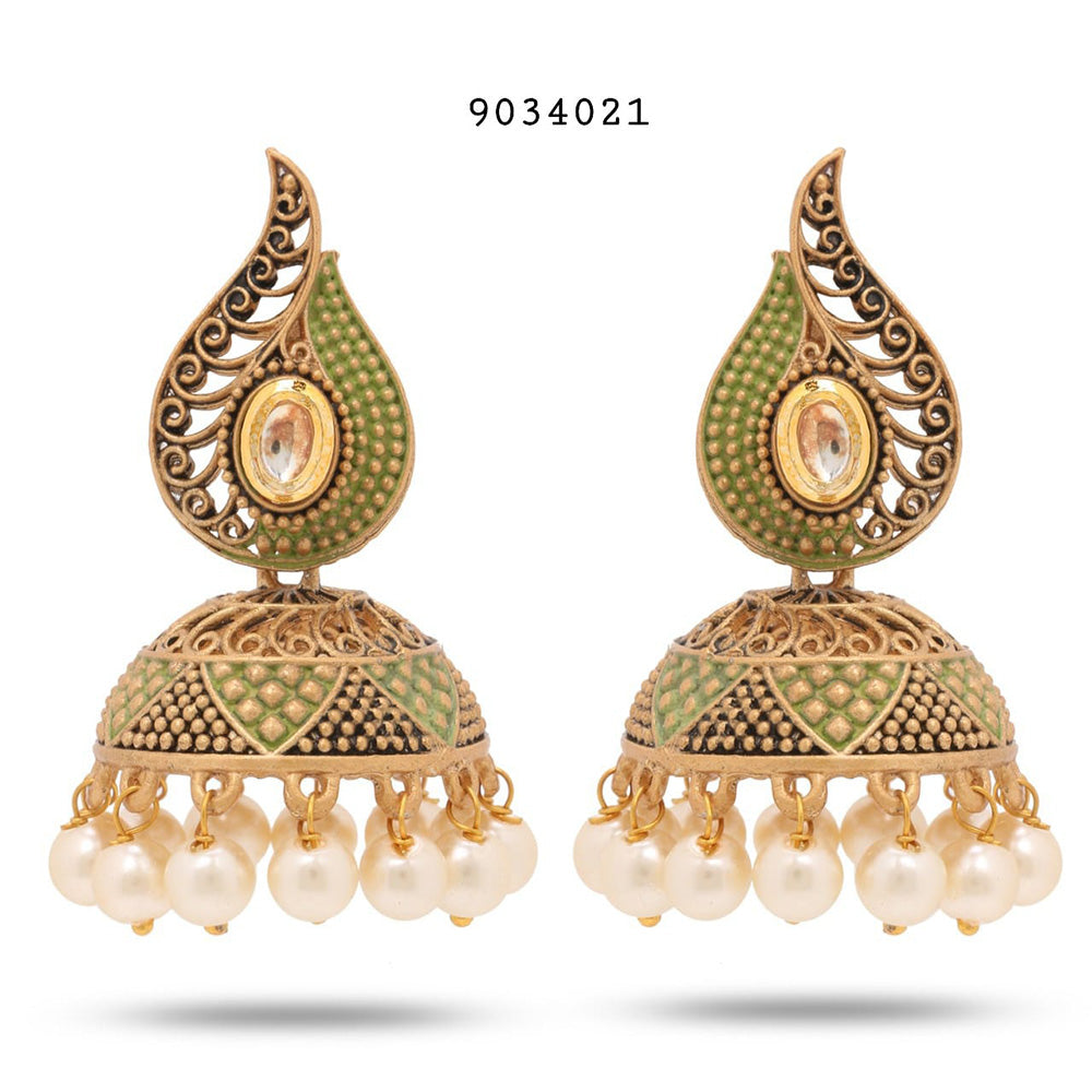 Wearhouse Fashion Gold Plated Jhumki Earrings