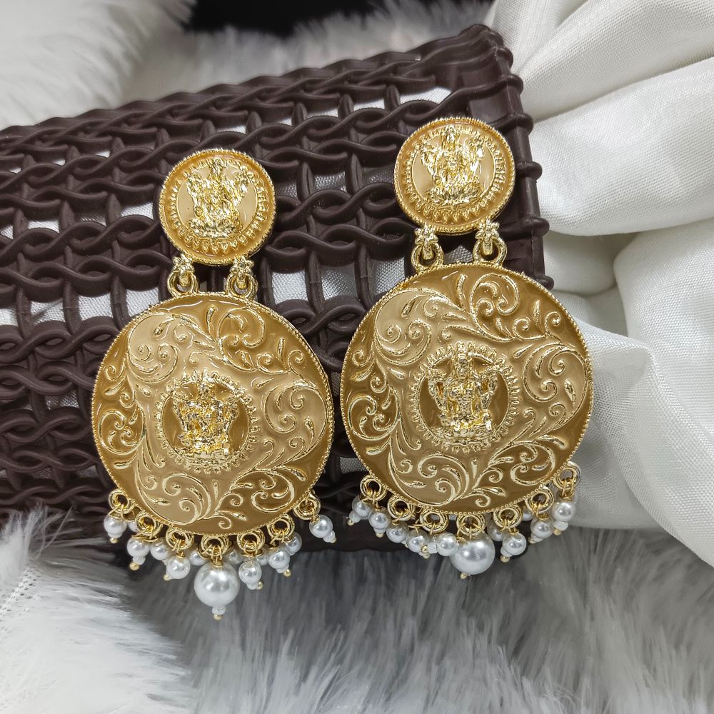 JewelMaze Meenakari Gold Plated Dangler Earrings