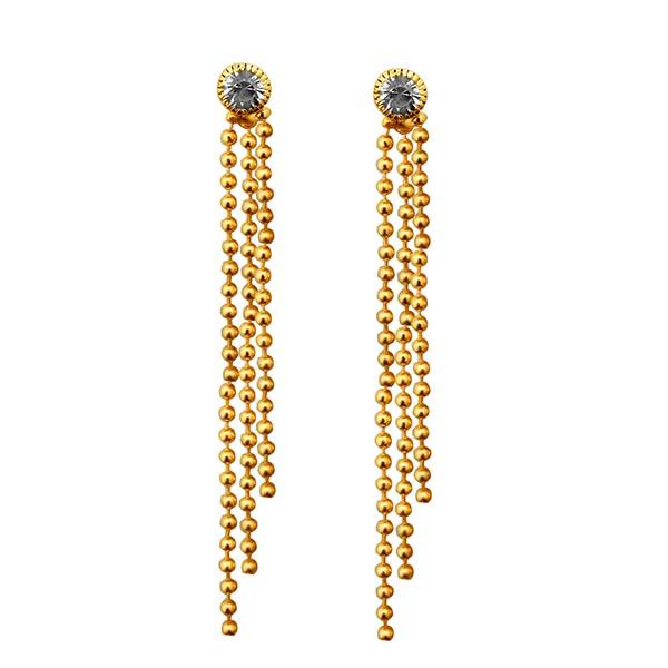 Kriaa Gold Plated Austrian Stone Dangler Earrings