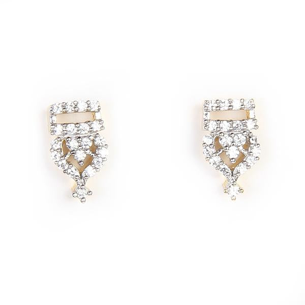 Kriaa Ad Stone Gold Plated Stud Earrings - 1305108