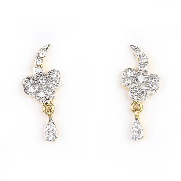 Kriaa Ad Stone Gold Plated Stud Earrings - 1305109