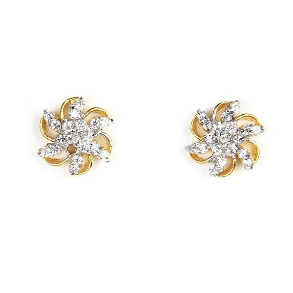 Kriaa Ad Stone Gold Plated Stud Earrings - 1305124