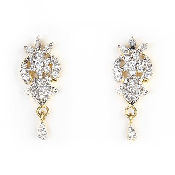 Kriaa Ad Stone Gold Plated Stud Earrings - 1305129