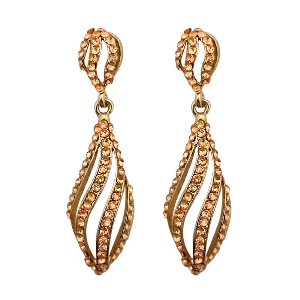 Bhavi Jewels Gold Plated Austrian Stone Dangler Earrings