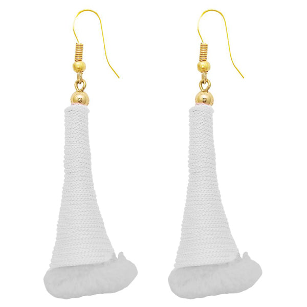 The99Jewel Gold Plated White Thread Earrings