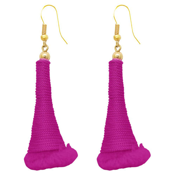 The99Jewel Pink Gold Plated Thread Earrings