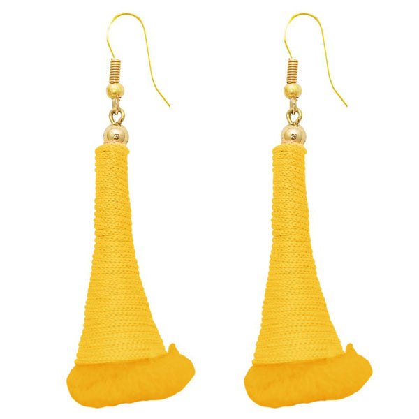 The99Jewel Gold Plated Yellow Thread Earrings