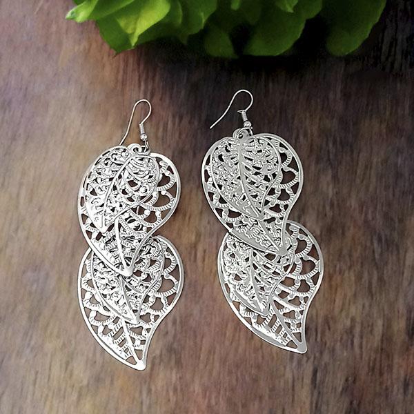 Urthn Silver Plated Dangler Earrings - 1308646