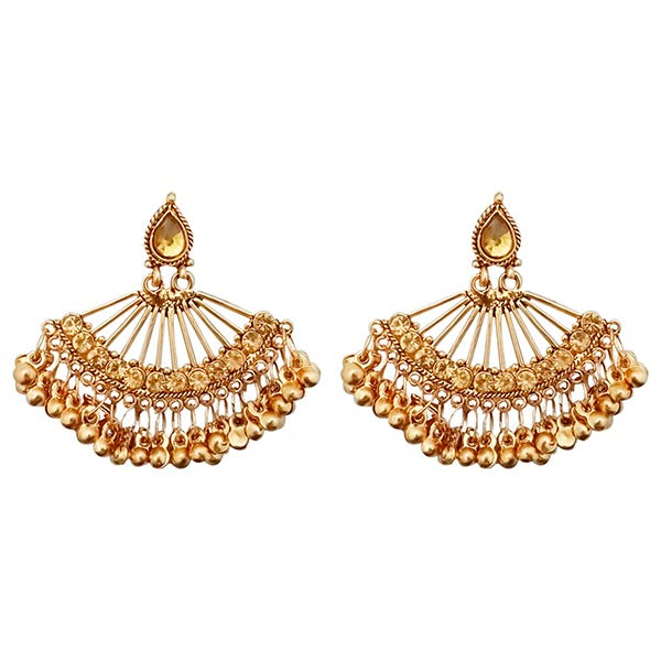 Kriaa Gold Plated Drop Chandbali Earrings