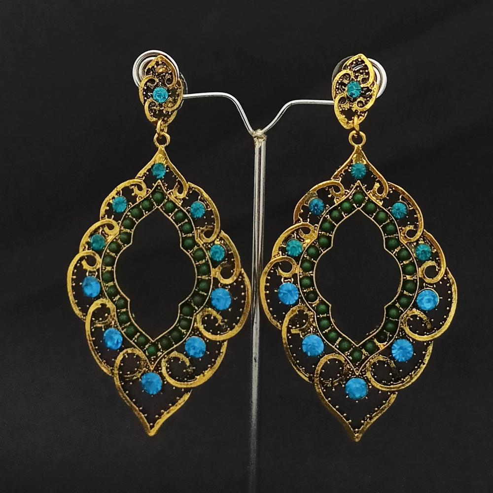 Bhavi Jewels Gold Plated Austrian Stone Dangler Earrings