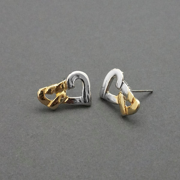 Urthn 2 Tone Plated Stud Earrings