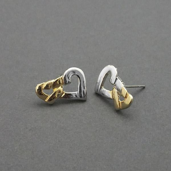 Urthn 2 Tone Plated Stud Earrings