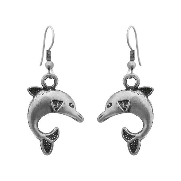Kriaa Silver Plated Dolphin Earrings - 1311611B