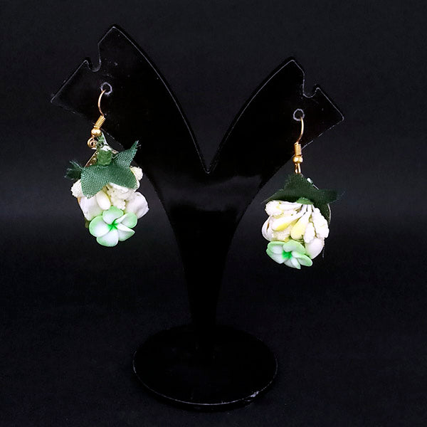 Kriaa Green Floral Earrings - 1313430B