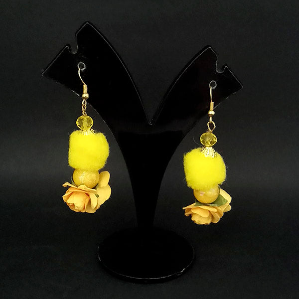 Kriaa Yellow Floral Earrings - 1313431C