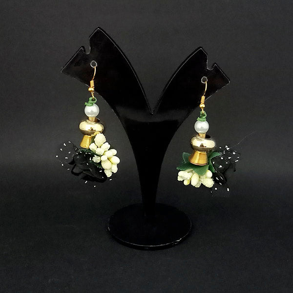 Kriaa Black Floral Earrings - 1313432B