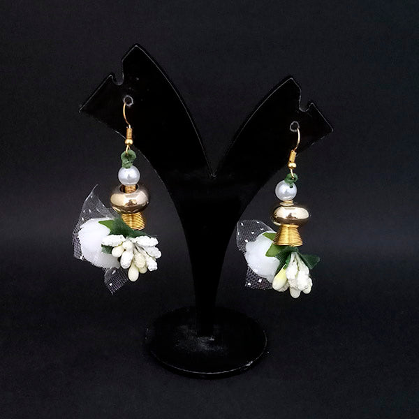 Kriaa White Floral Earrings - 1313432E