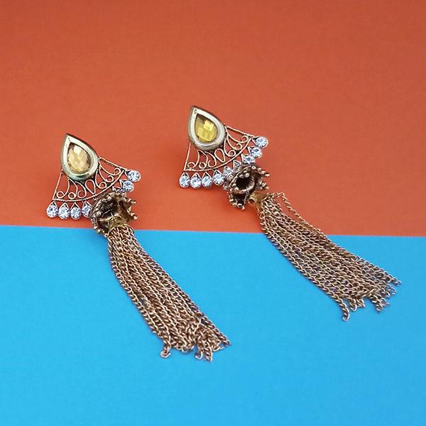 White Big Ring Party wear Long Jhumka Earring  RAE Trends