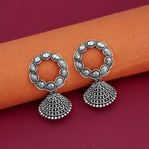 Jeweljunk Oxidised Plated Jhumki Earrings - 1315084
