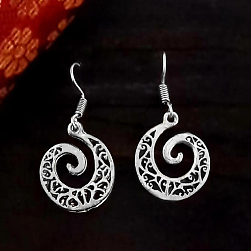 Kriaa Silver Plated Dangler Earrings - 1316807
