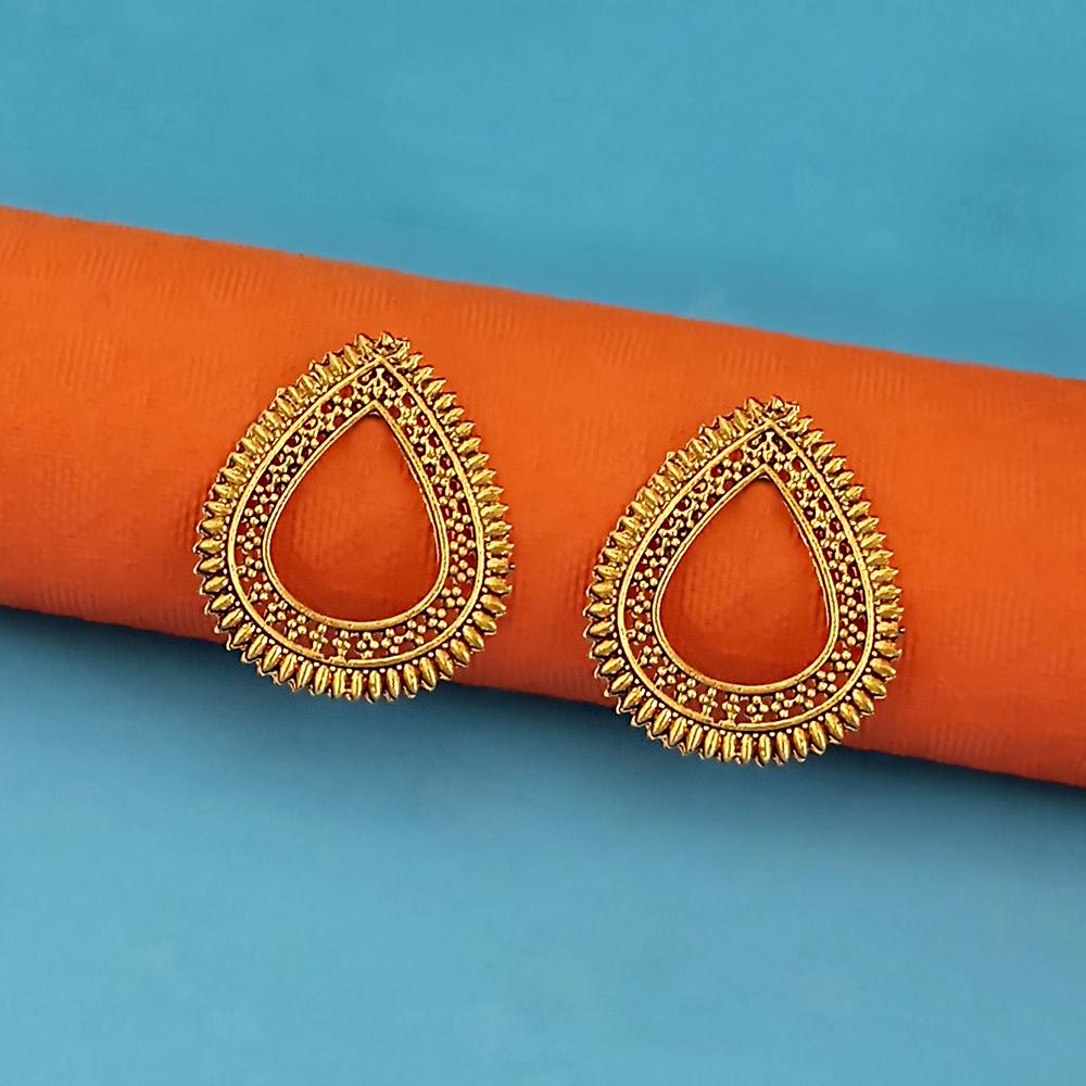 Kriaa Gold Plated Stud Earrings - 1316921