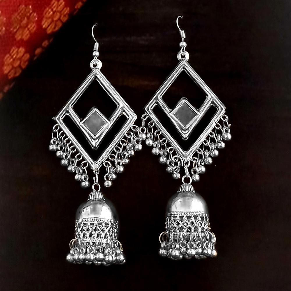 Kriaa Silver Plated Dangler Earrings - 1317034