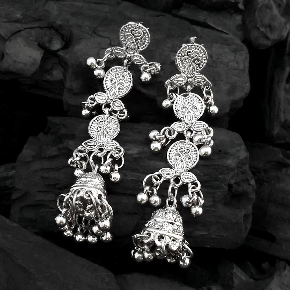 Shubh Art Oxidised Plated Multi Layer Dangler Earrings -1317049