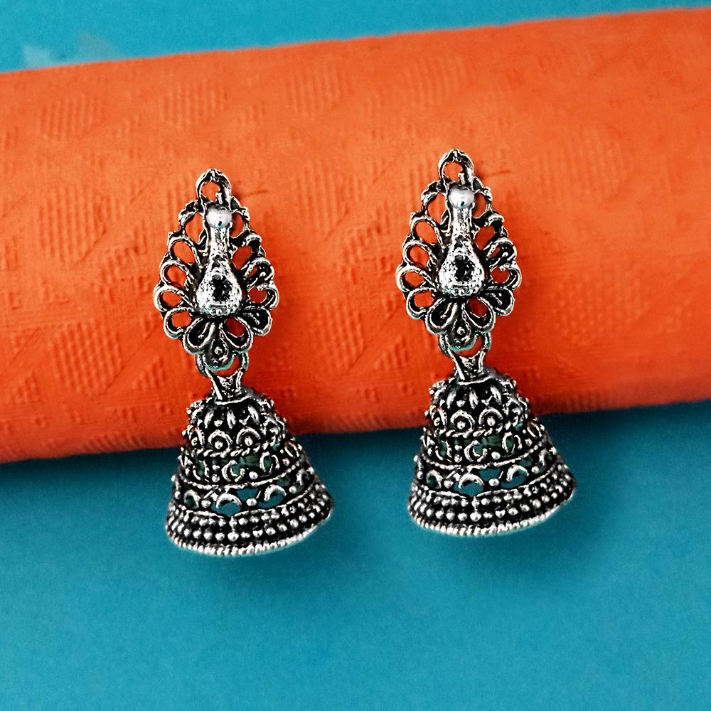 Woma Oxidised Plated Trendy Jhumki  Earrings-1317902