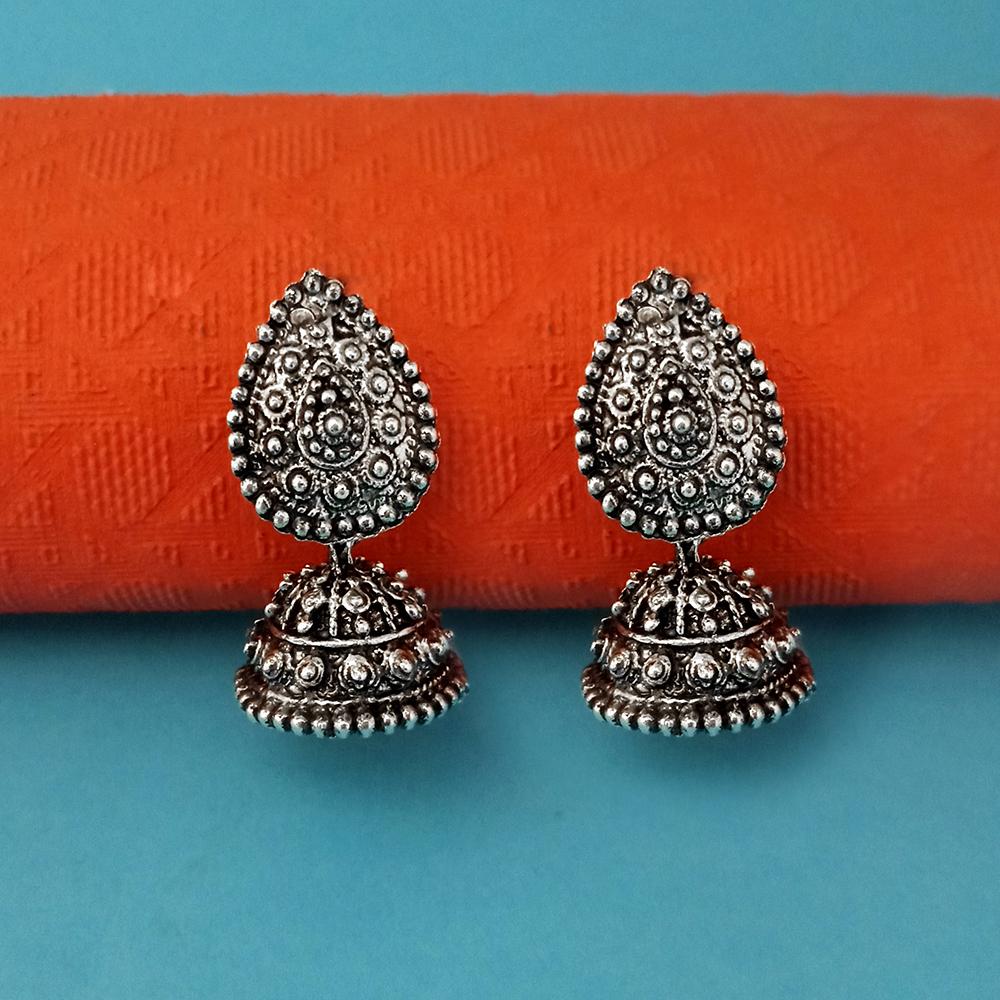 Woma Oxidised Plated Trendy Jhumki  Earrings-1317911