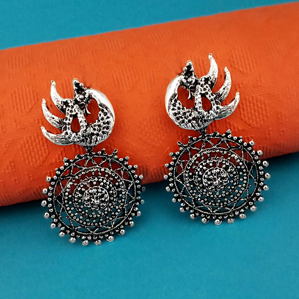 Woma Oxidised Plated Trendy Jhumki  Earrings-1317917