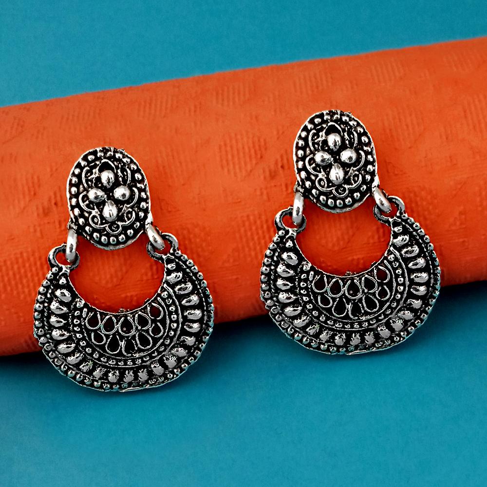 Woma Oxidised Plated Trendy Jhumki  Earrings-1317919