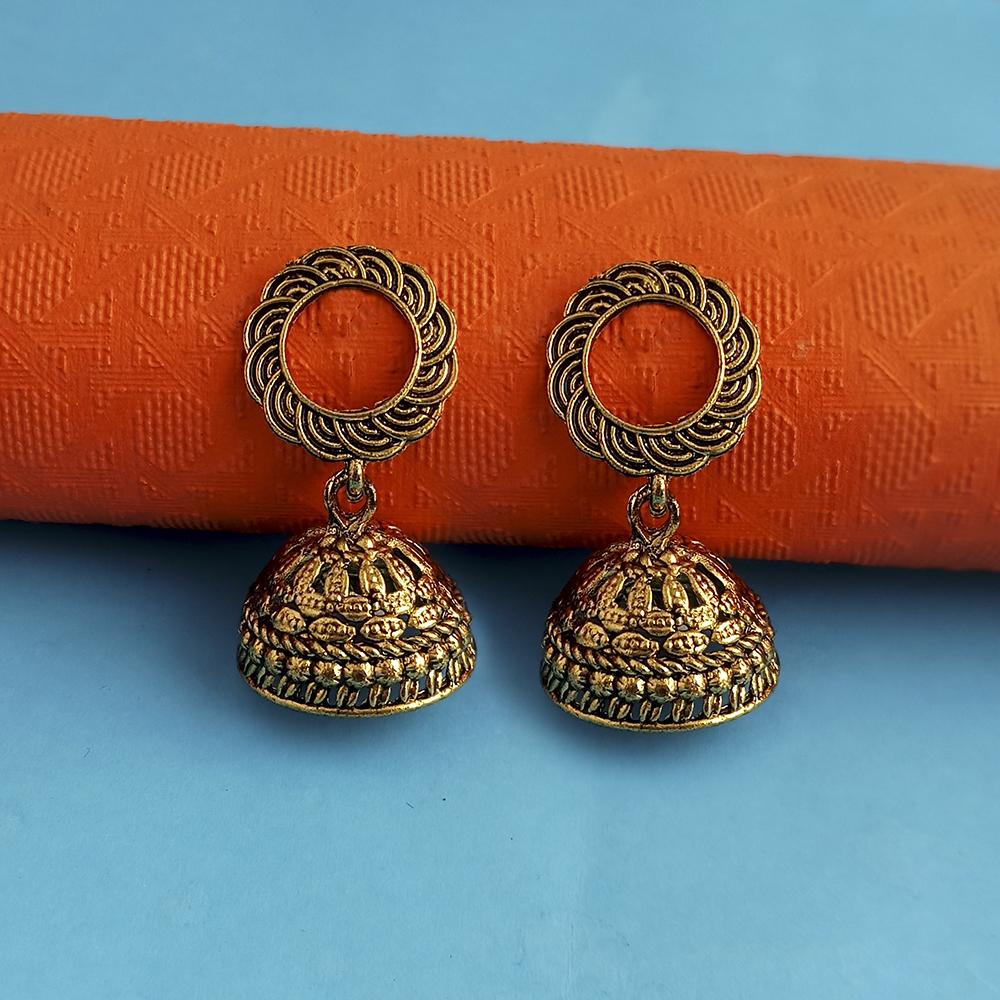 Kriaa Gold Plated Trendy Jhumki Earrings - 1317927