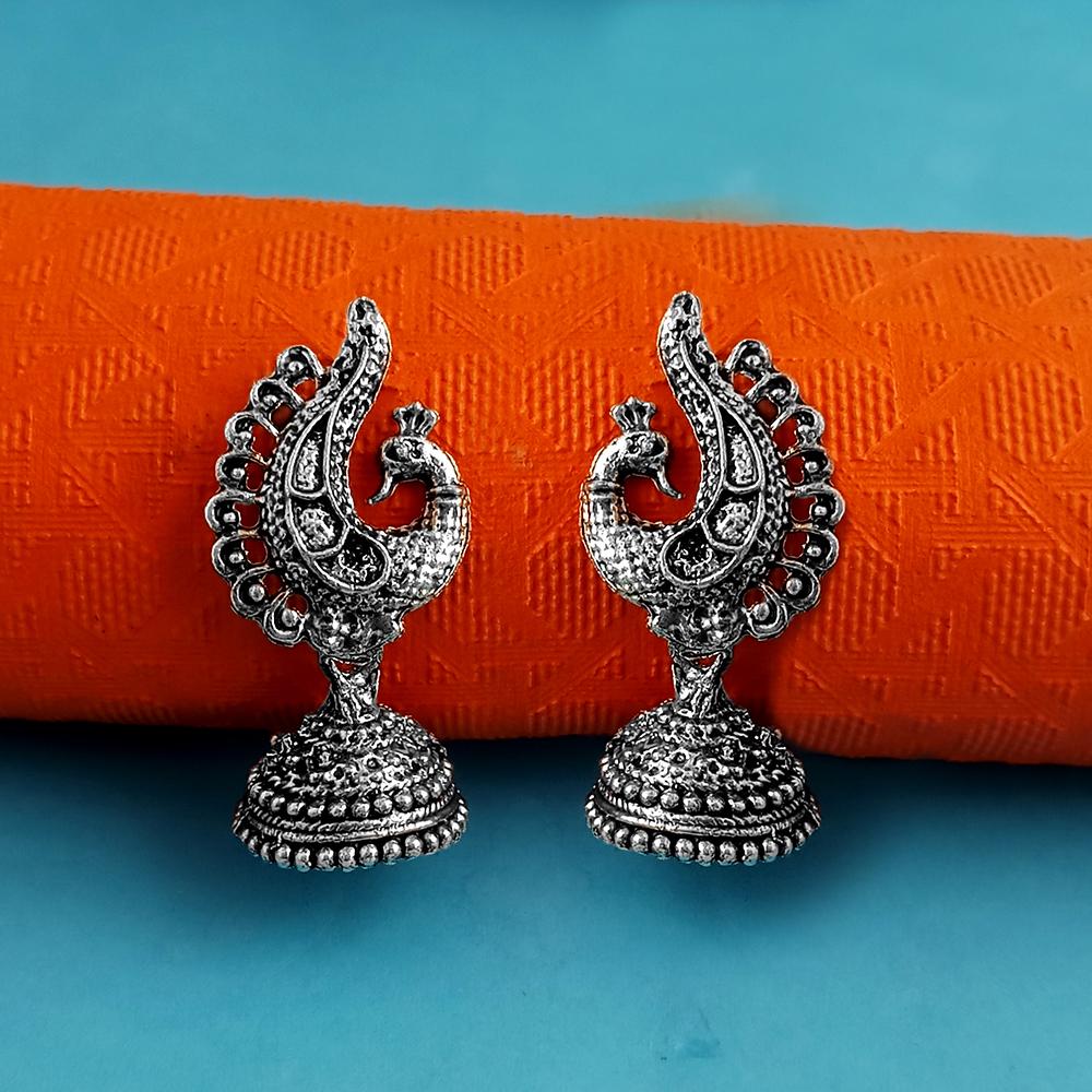 Woma Oxidised Plated Trendy Jhumki  Earrings-1317936