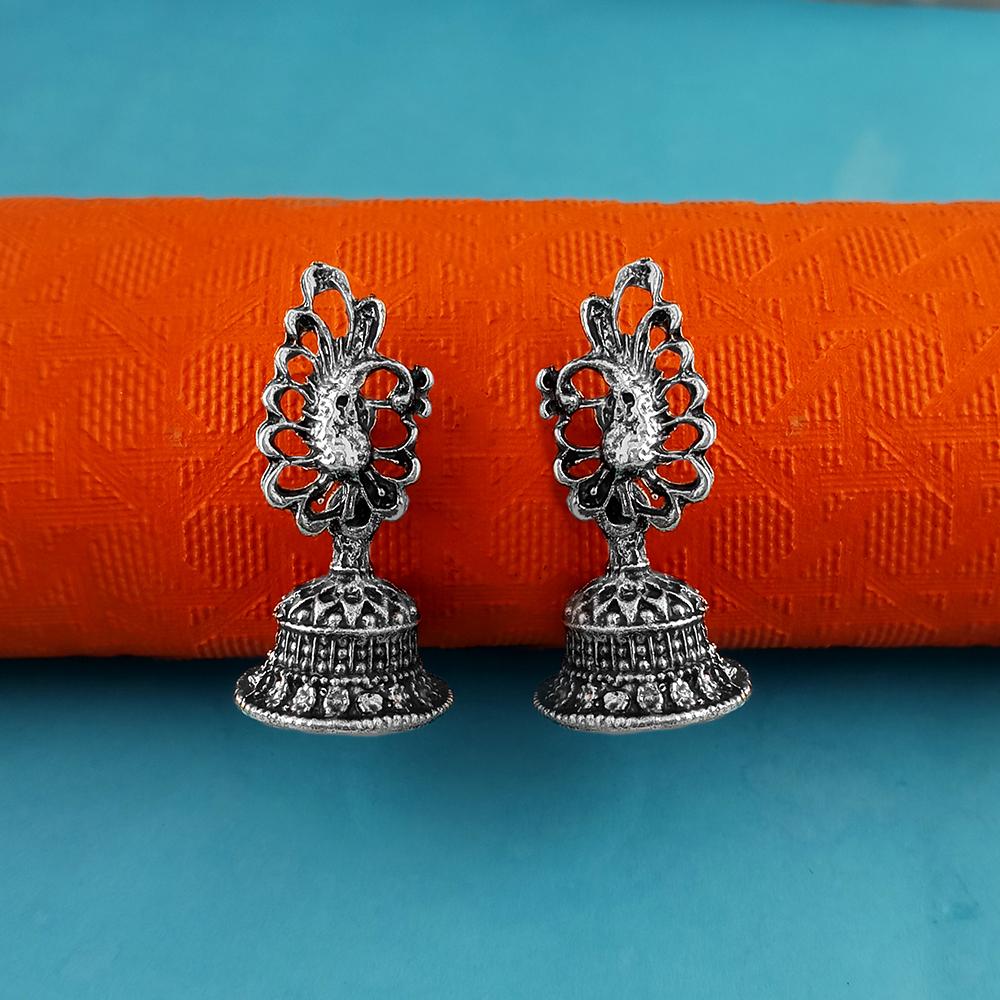 Woma Oxidised Plated Trendy Jhumki  Earrings-1317937