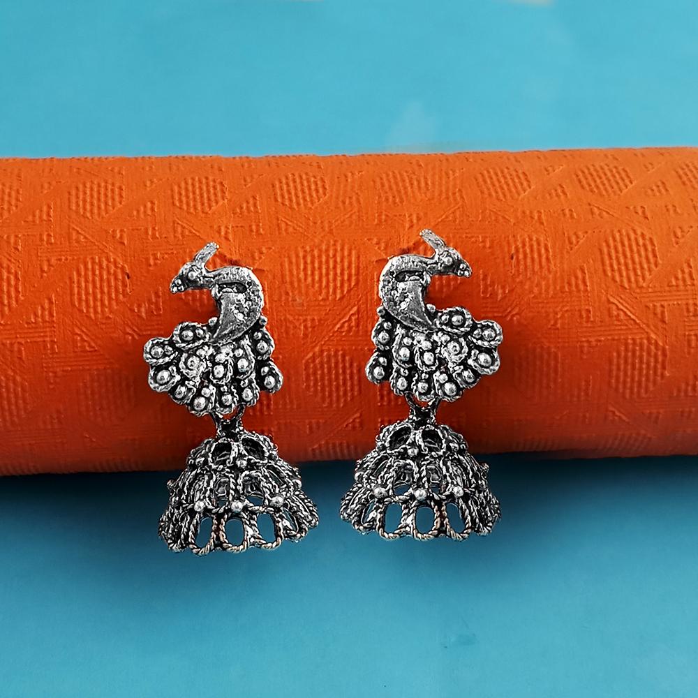 Woma Oxidised Plated Trendy Jhumki  Earrings-1317938