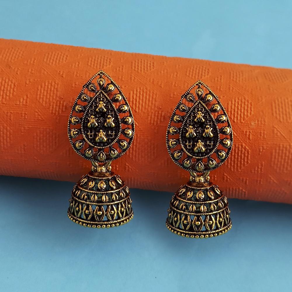 Kriaa Gold Plated Trendy Jhumki Earrings - 1318102