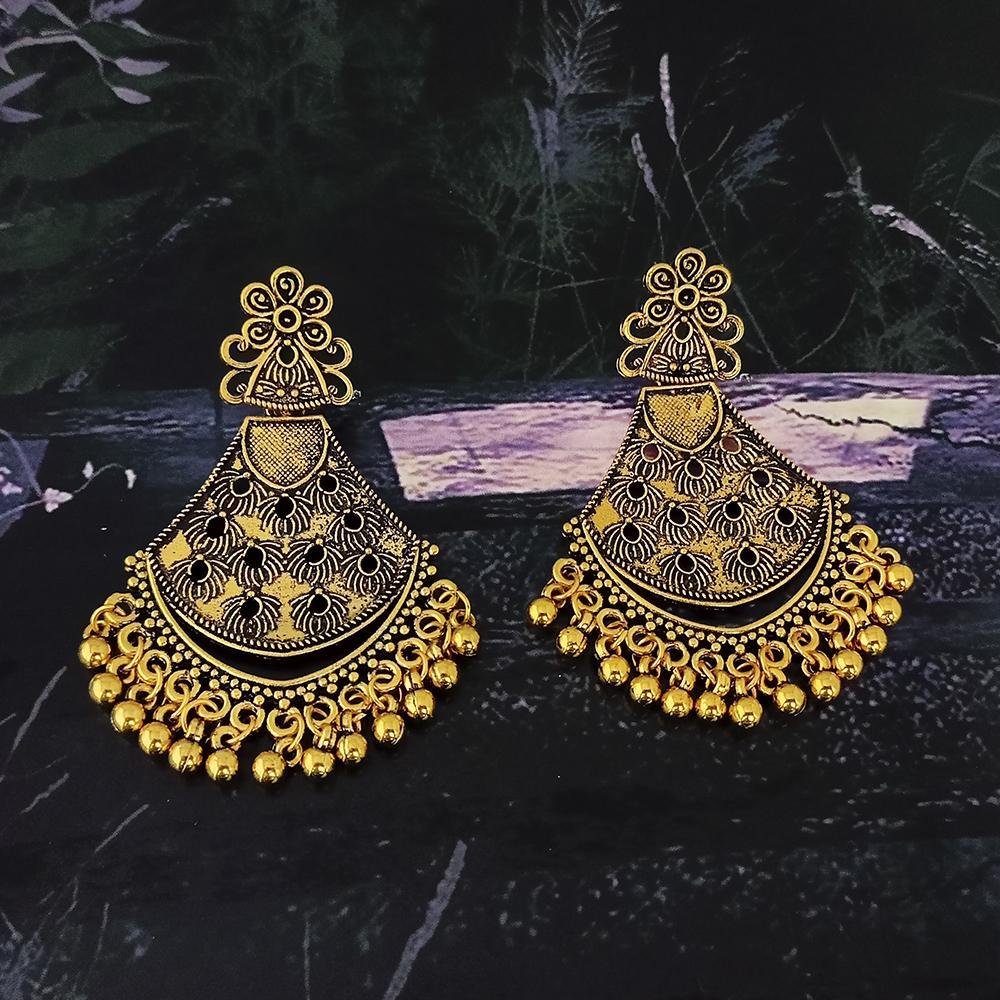 Woma Gold Plated Dangler Earrings  - 1318357A