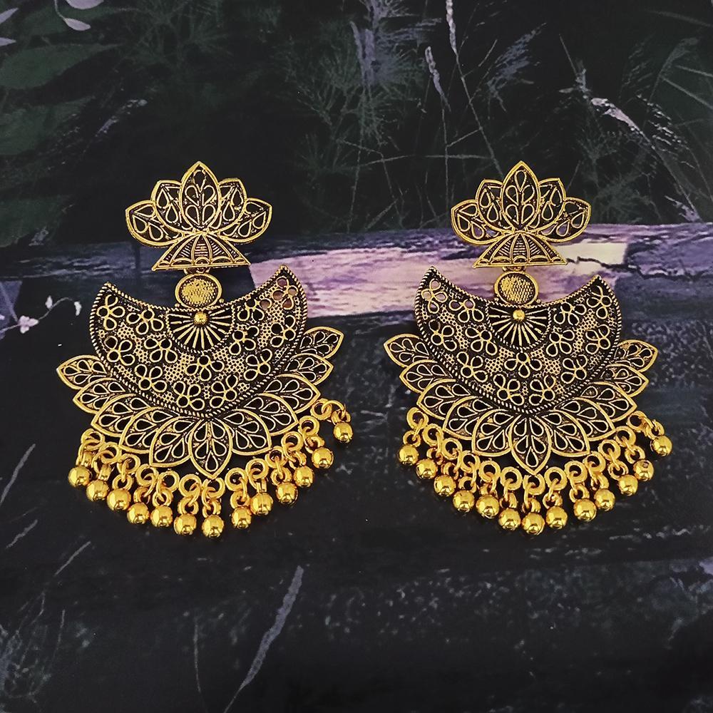 Woma Gold Plated Dangler Earrings  - 1318360A