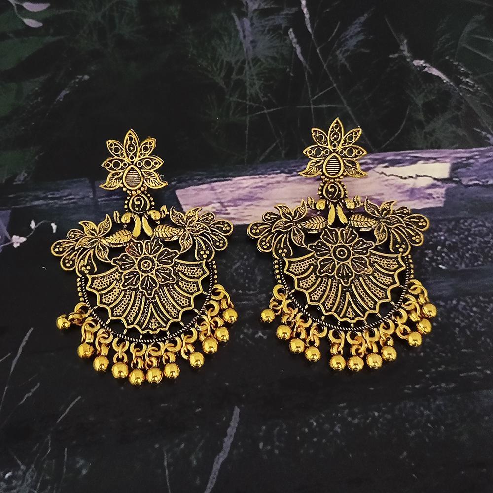 Woma Gold Plated Dangler Earrings  - 1318365A