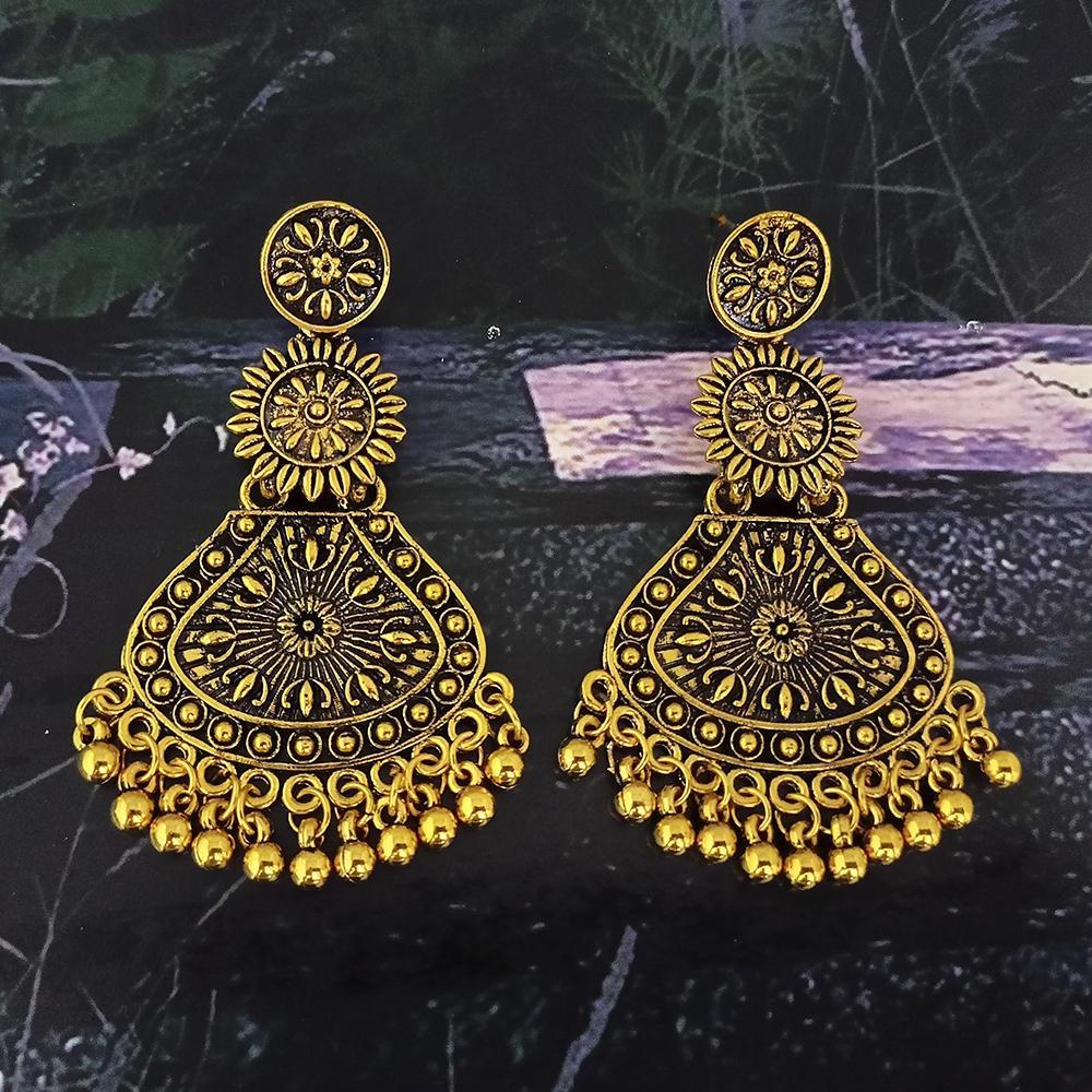 Woma Gold Plated Dangler Earrings  - 1318370A