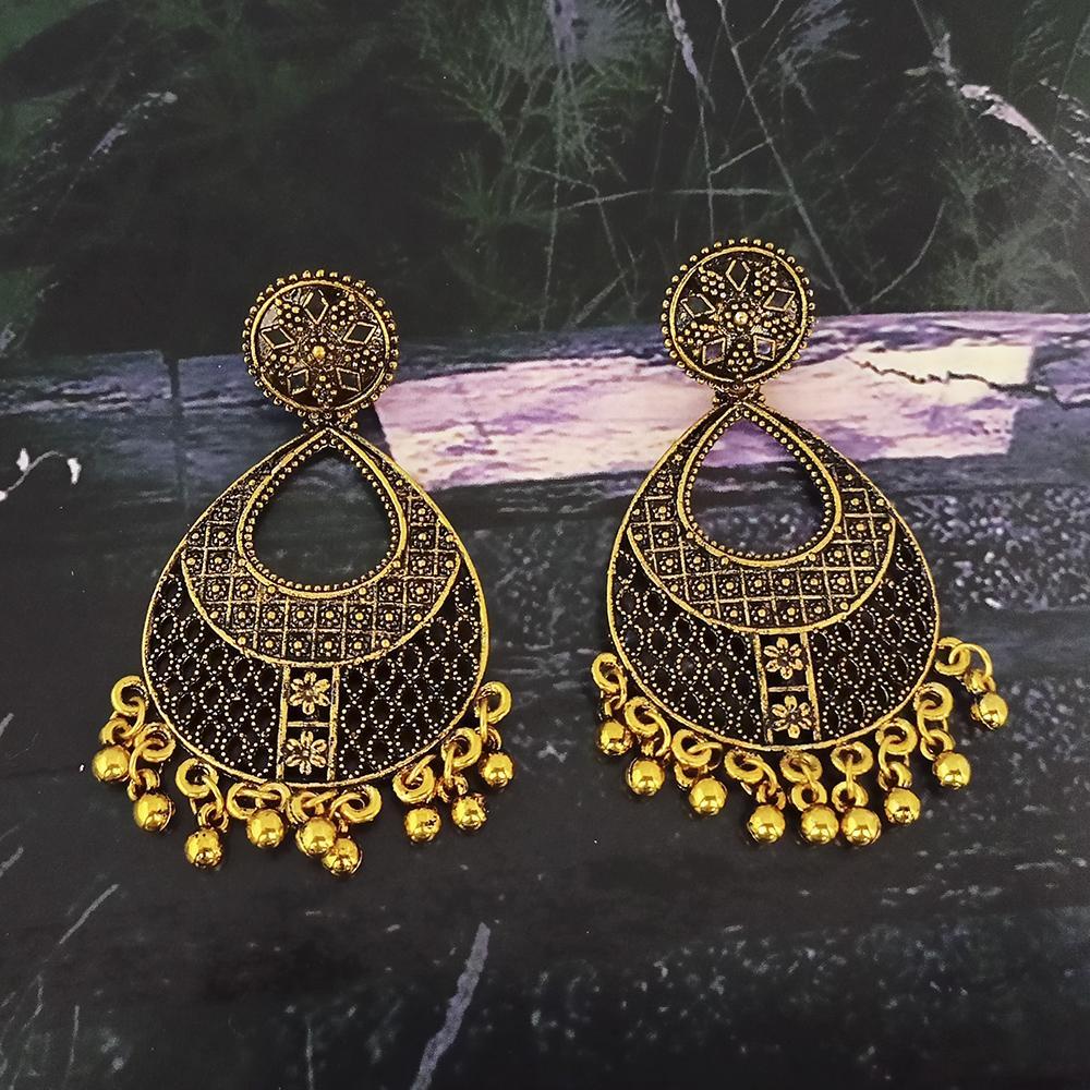Woma Gold Plated Dangler Earrings  - 1318376A