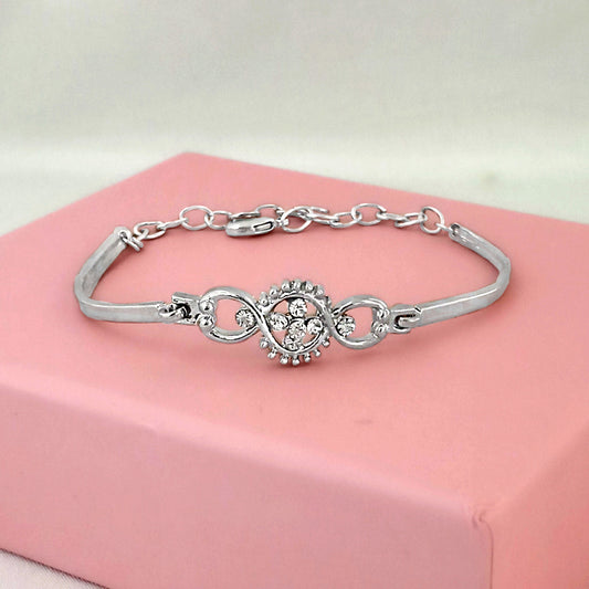 Kriaa Silver Plated Austrian Stone Bracelet - 1400557A