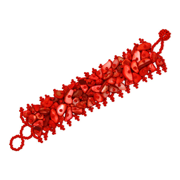 Urthn Red Beads Bracelet