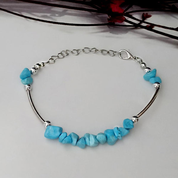 Buy Dhyanarsh certifed phiroza firoza Turquoise Stone Bracelet 8mm  Gorgeous Unisex with Adjustable Size Thread  Lowest price in India  GlowRoad