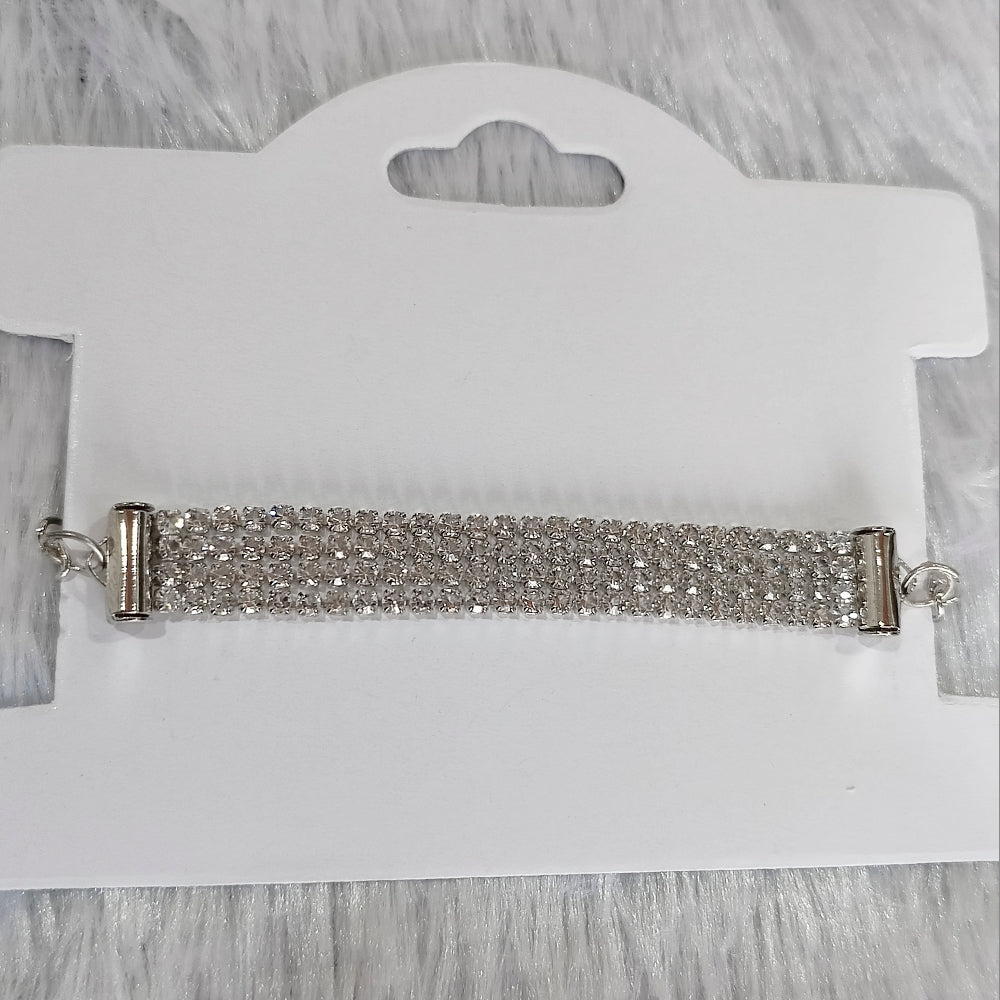Bhavi Jewels Austrian Stone Silver Plated Fashionable Bracelet For Girls and Women