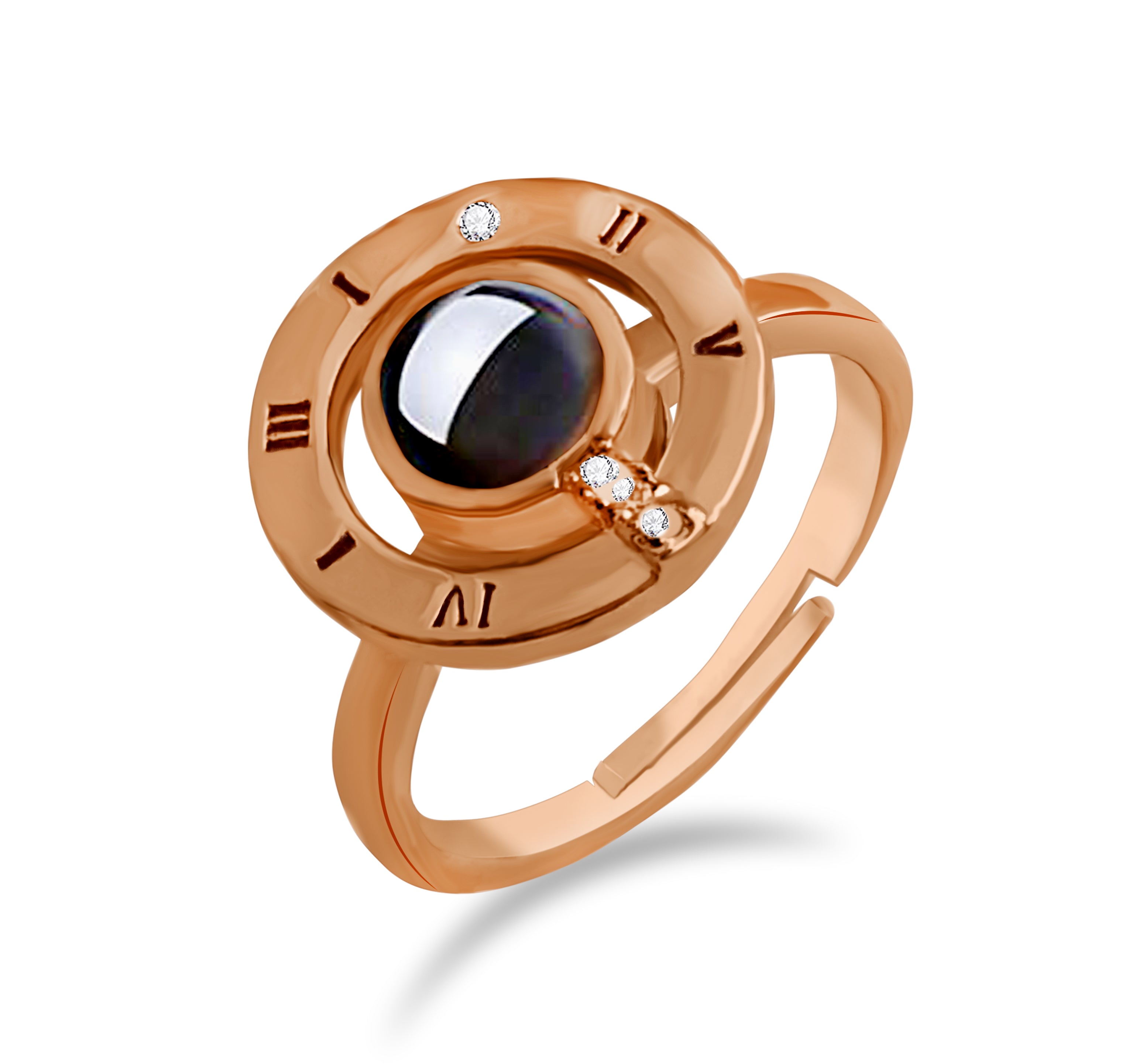 Urbana Copper Plated single Adjustable Ring Reflecting I love you In 100 Languages