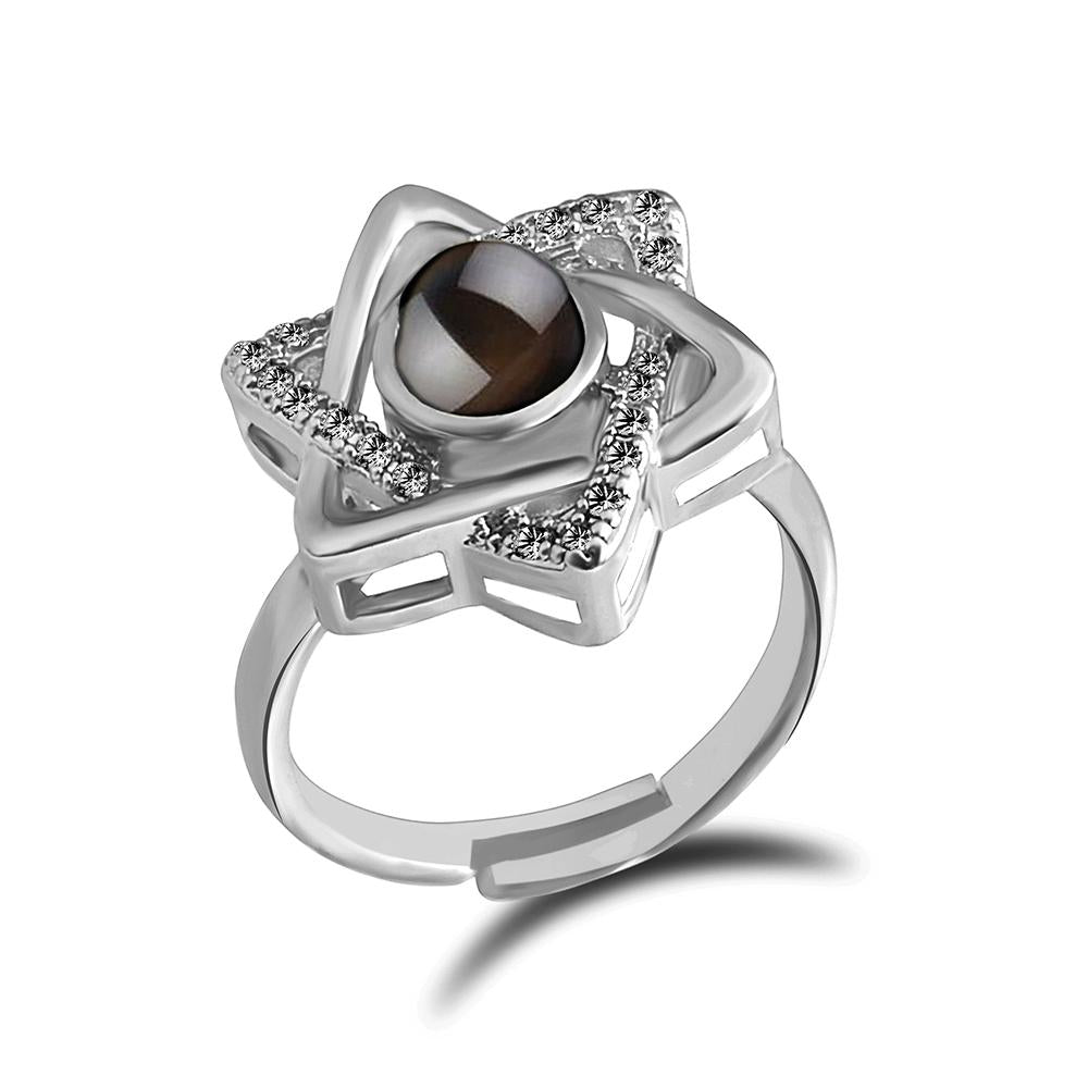 Urbana Silver Plated single Adjustable Ring Reflecting I love you In 100 Languages
-1506361