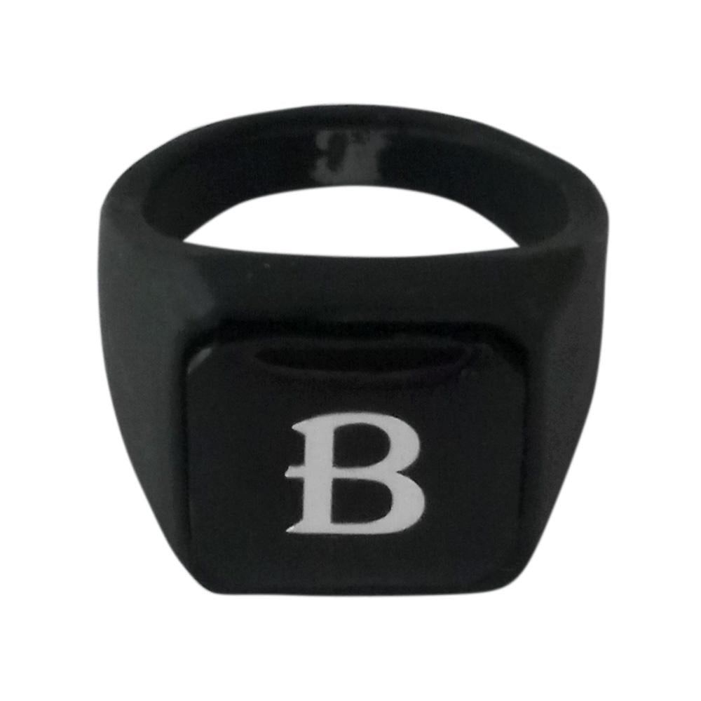 Urbana Alphabet "B" Letter Biker Style Mens Ring -1506502B